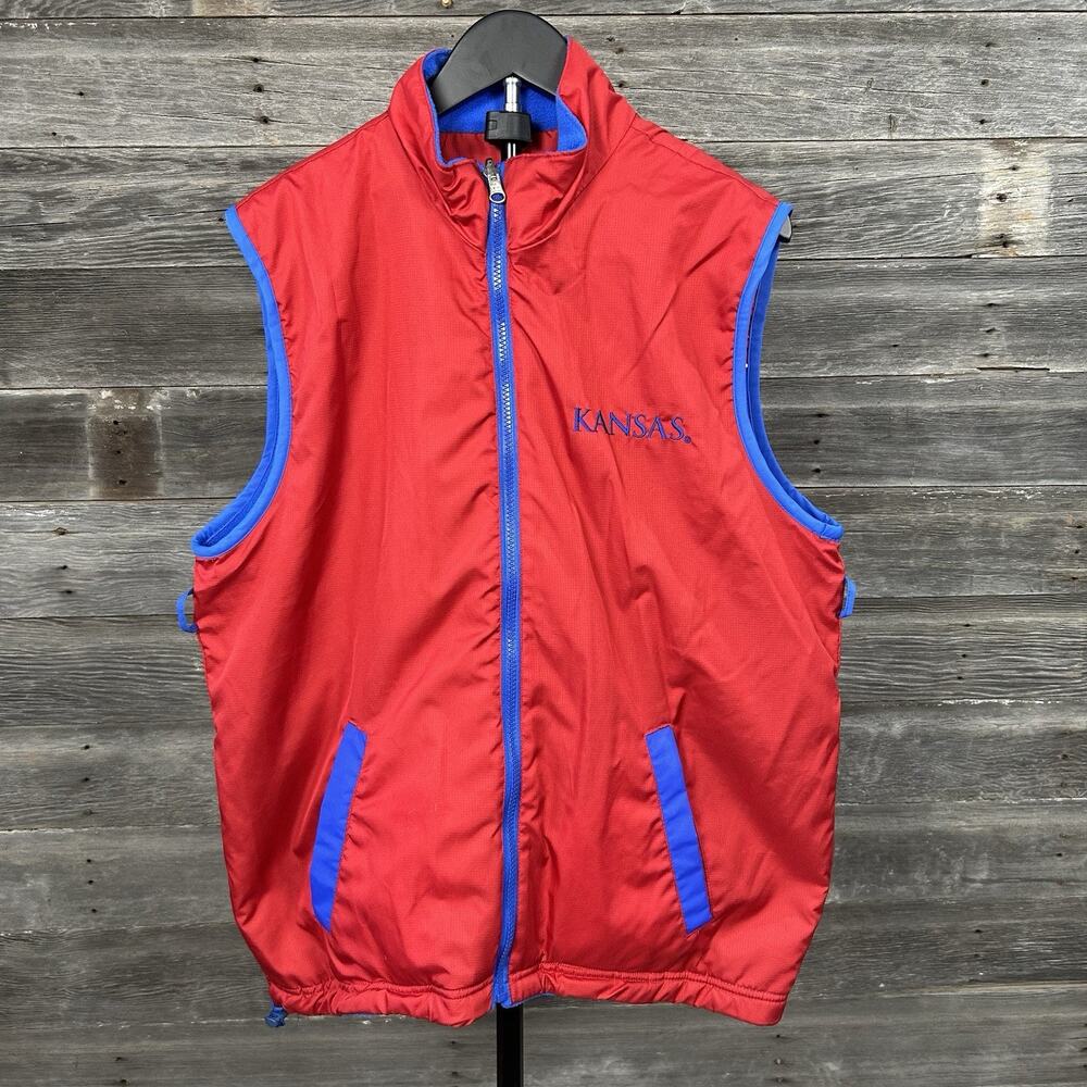 Kansas Jayhawks 3-in-1 Jacket Y2K Vibe NCAA Carl Banks G-III Reversible Vest - Picture 4 of 16